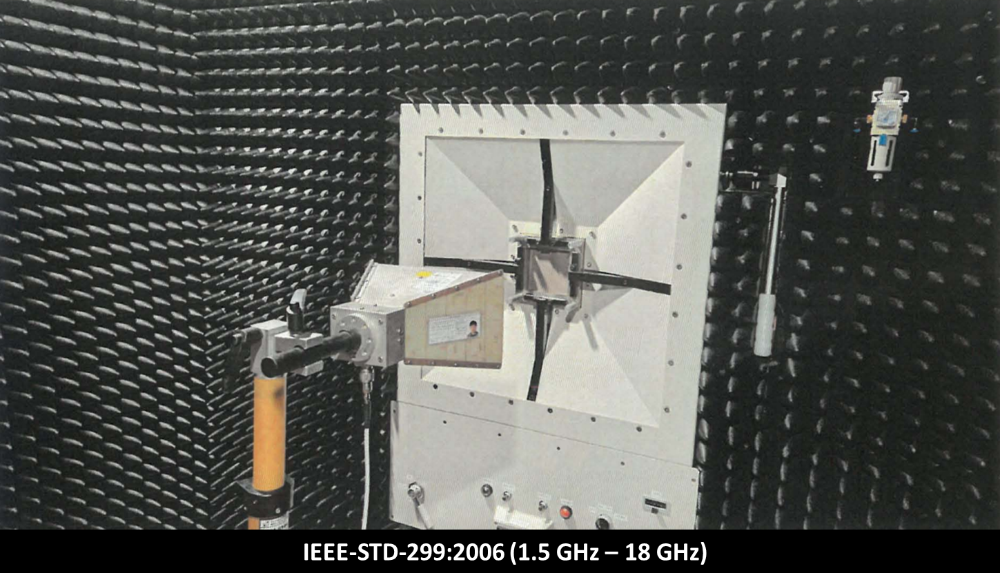 HST系列高屏蔽面料 EMI测试照片 1.5GHz至18GHz IEEE-STD-299