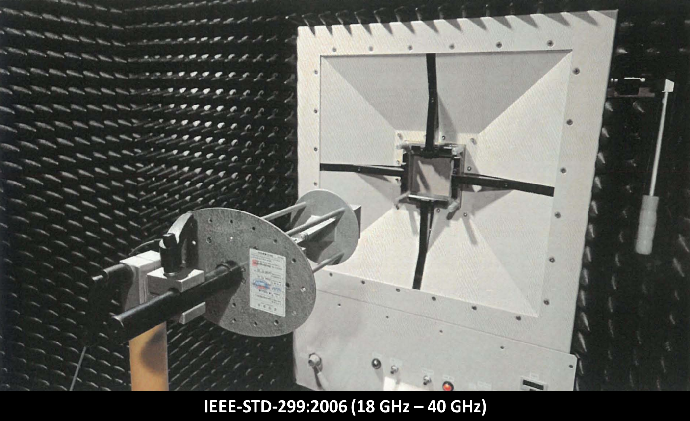 HST系列高屏蔽面料 EMI测试照片 18GHz至40GHz IEEE-STD-299