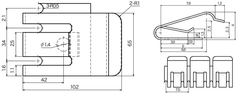 F617 EMI屏蔽金属簧片